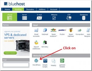 WordpressmenuinBluehostCpanel