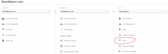 google analytics filter