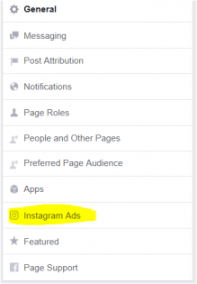 Instagram ads facebook setting